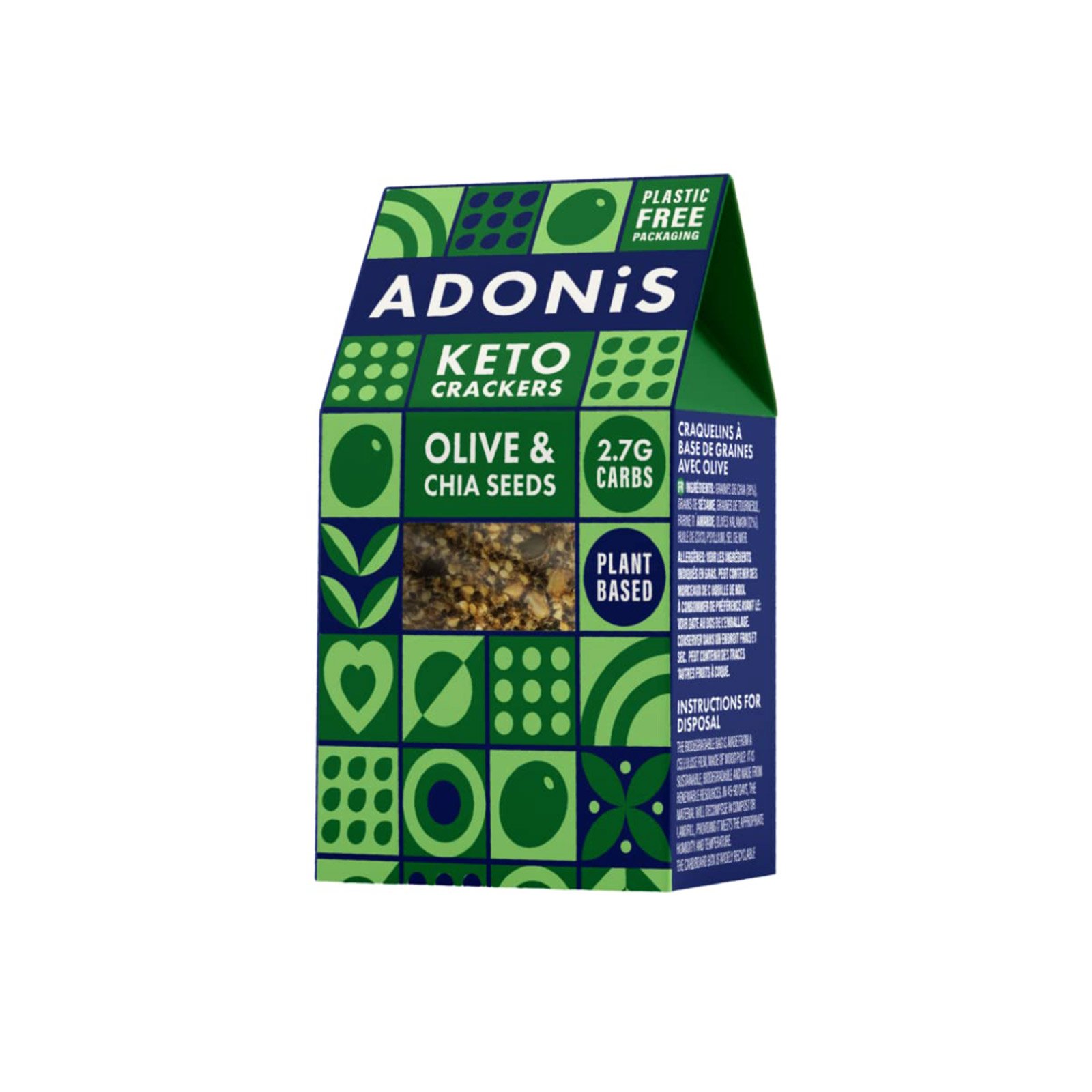Adonis Keto Crackers Olive & Chia
