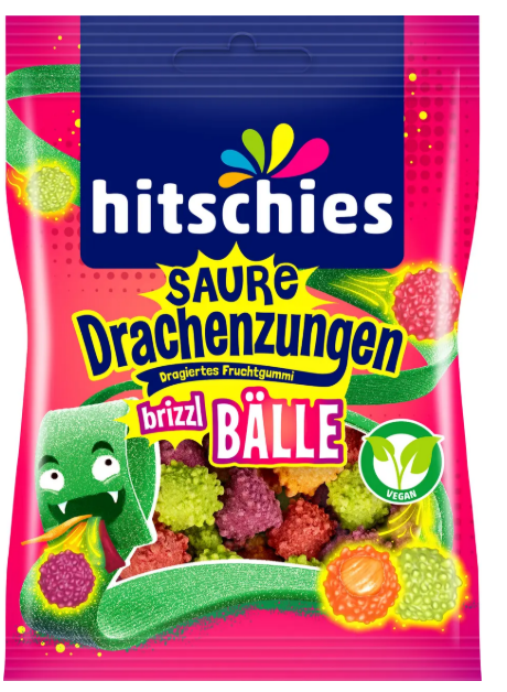 Hitschies Saure Drachenzungen Brizzl Bälle