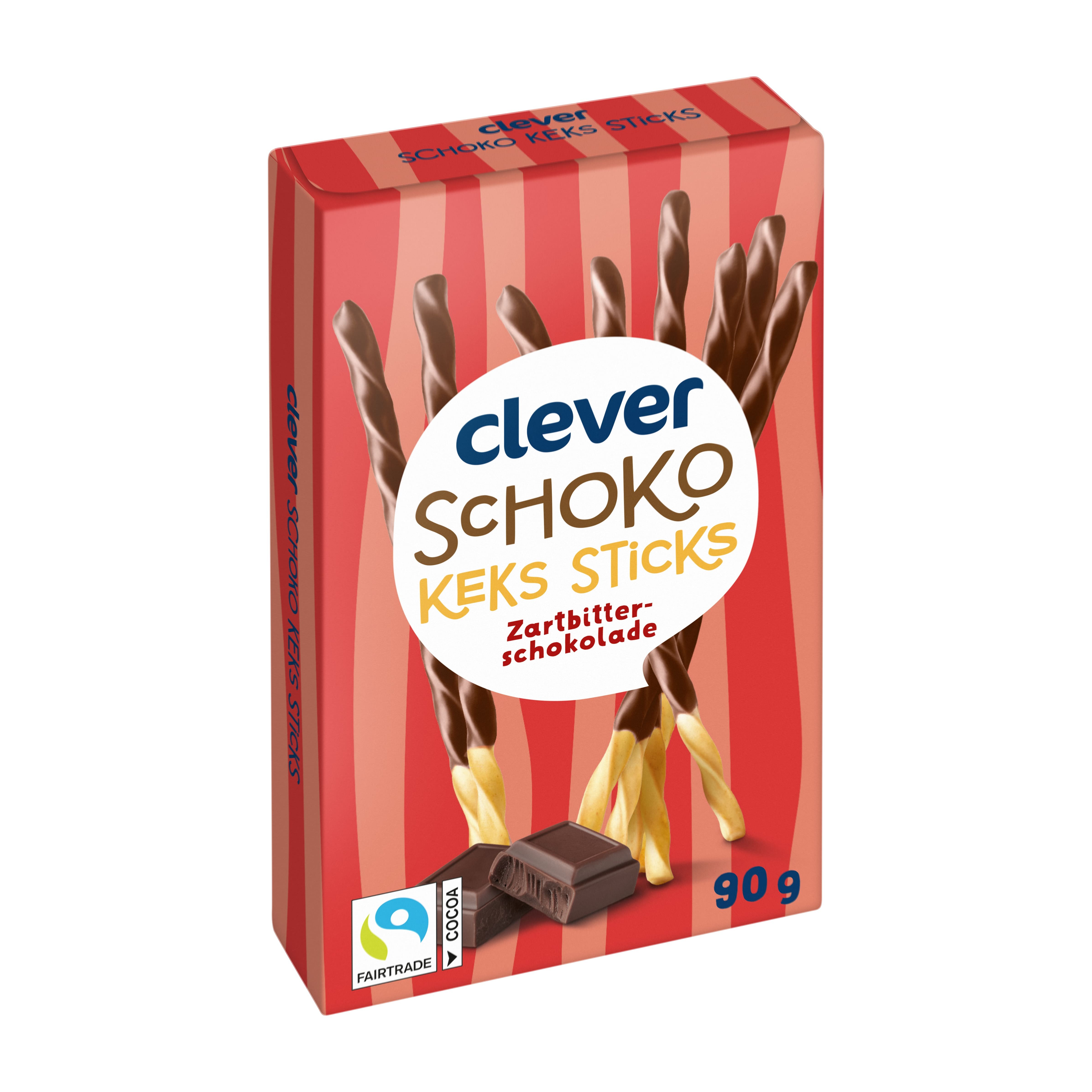 Clever Schoko-Keks Sticks Zartbitter