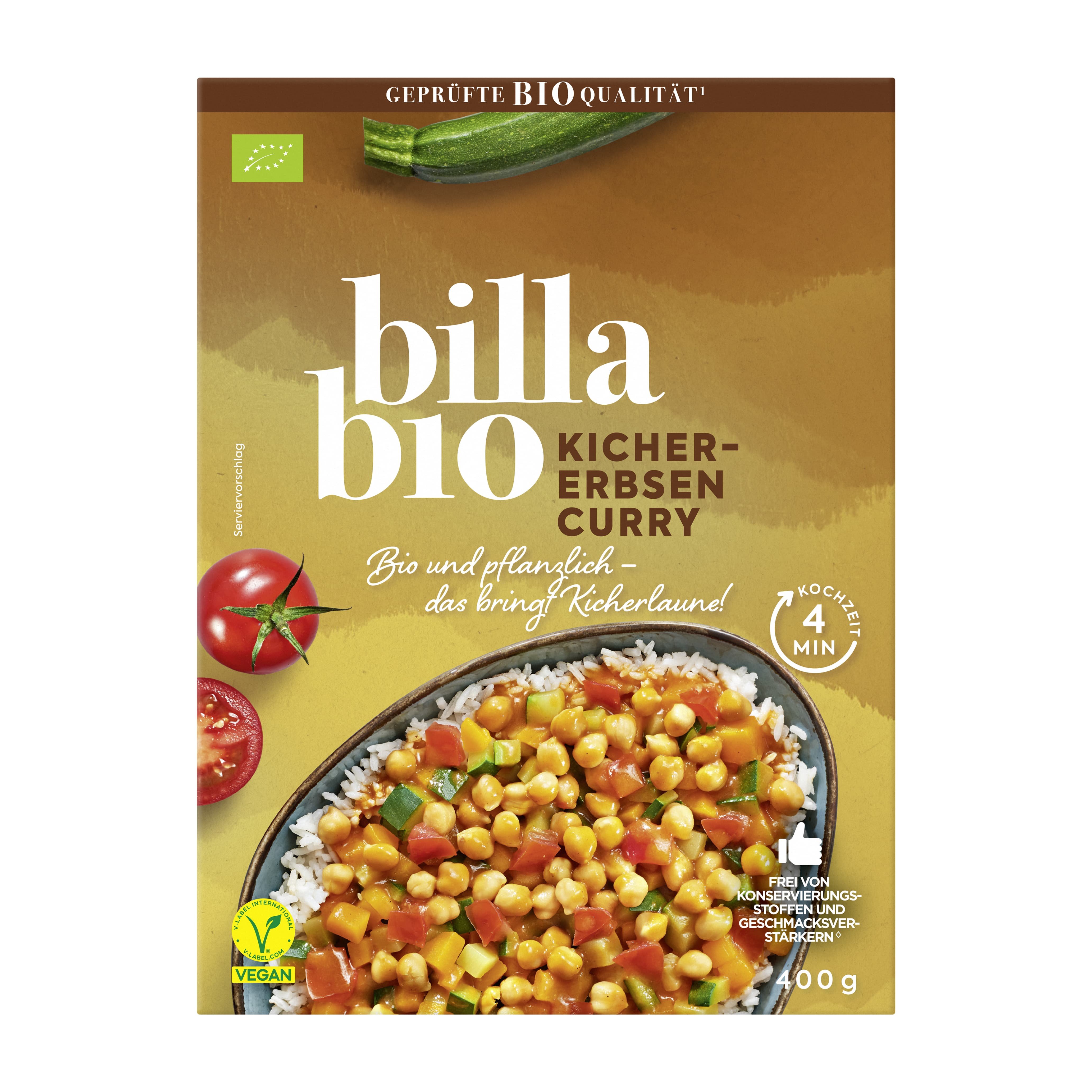 BILLA Bio Kichererbsen Curry