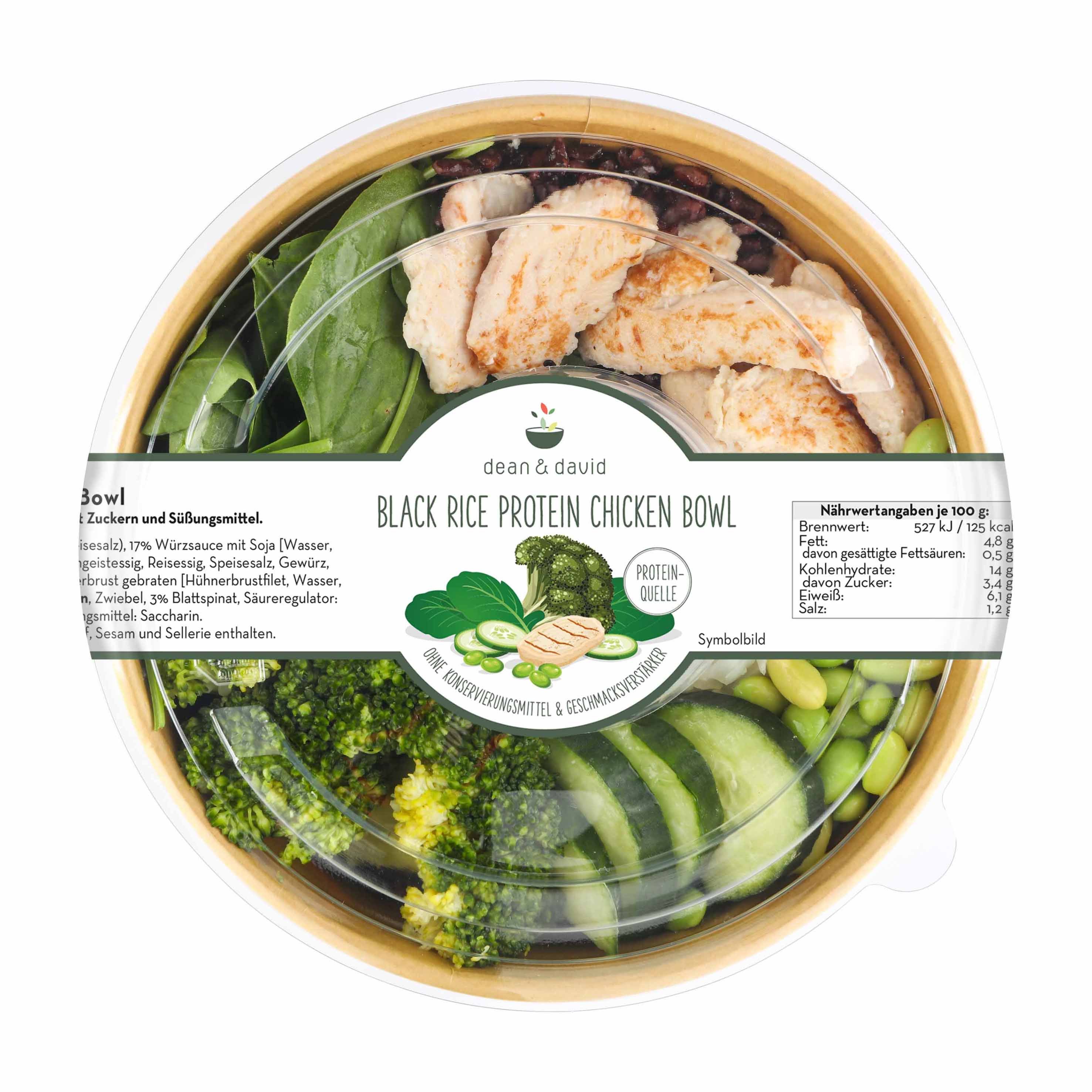 Dean & David Black Rice Protein Chicken Bowl