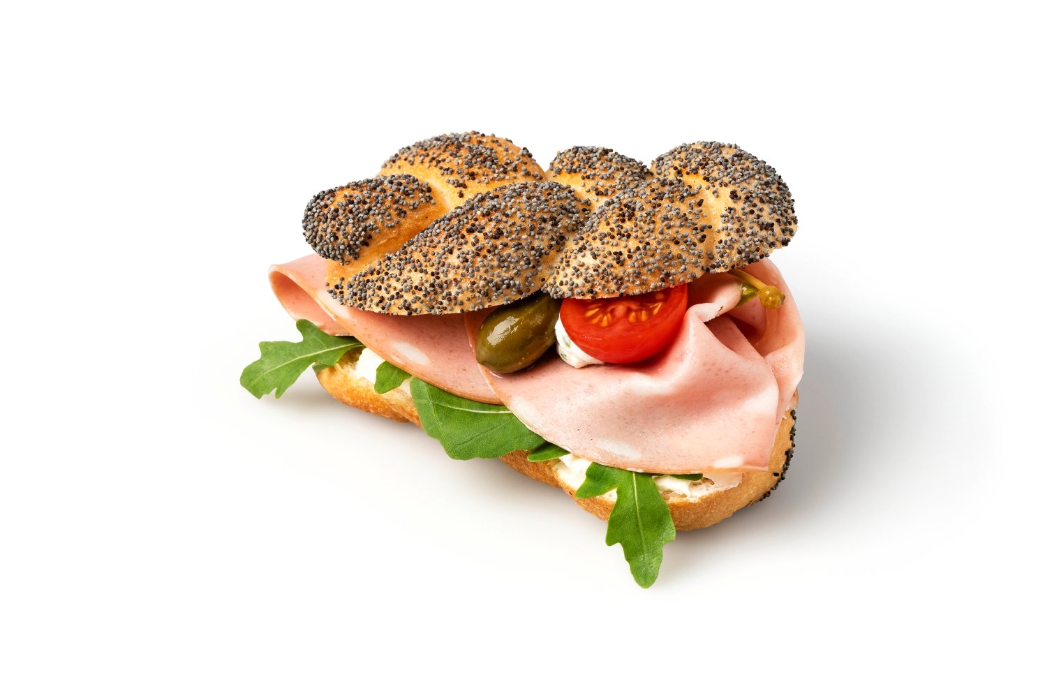 Jour Mohnweckerl mit Mortadella