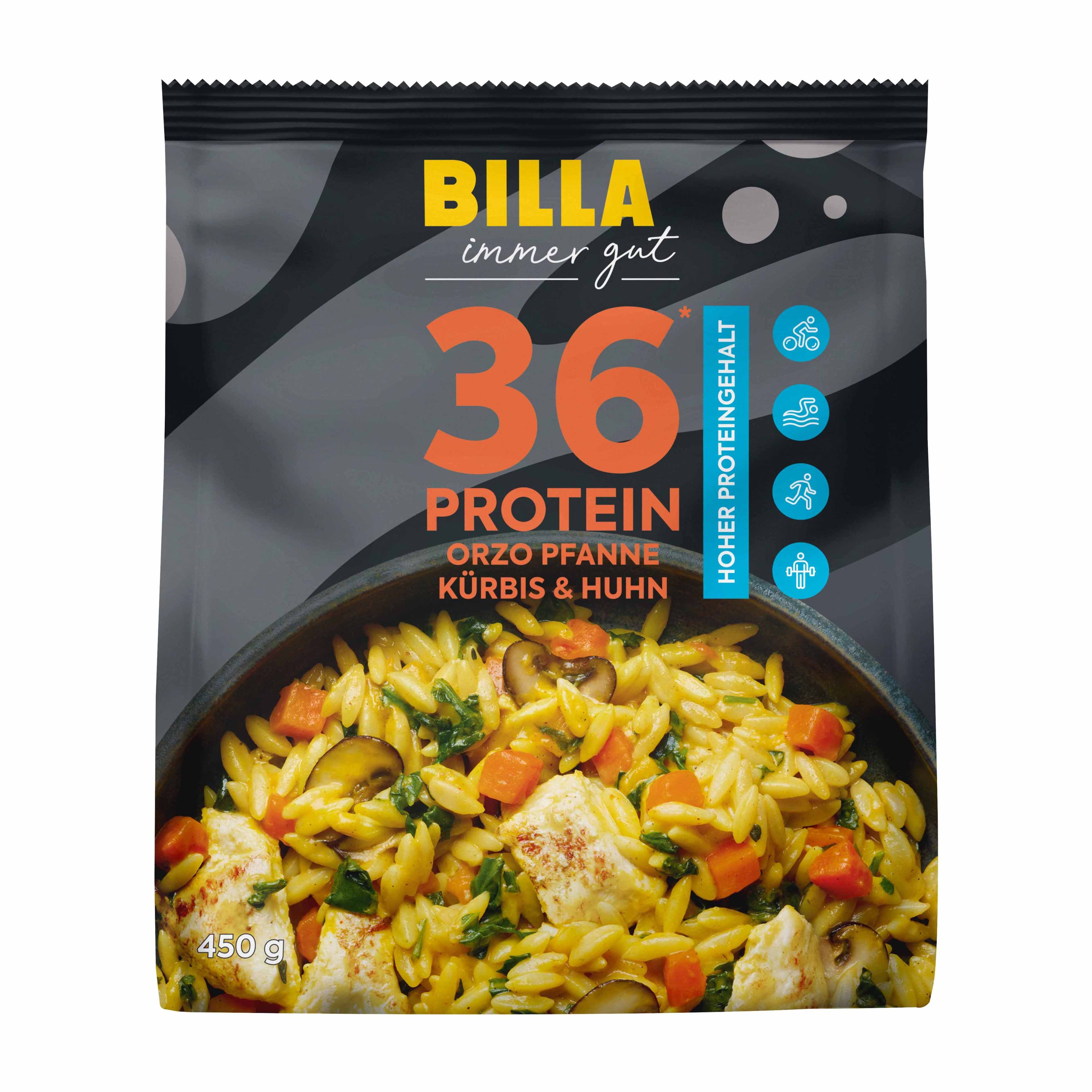 BILLA High Protein Kürbis Orzo Hähnchen